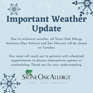 SOA - Popup Inclement Weather Notice