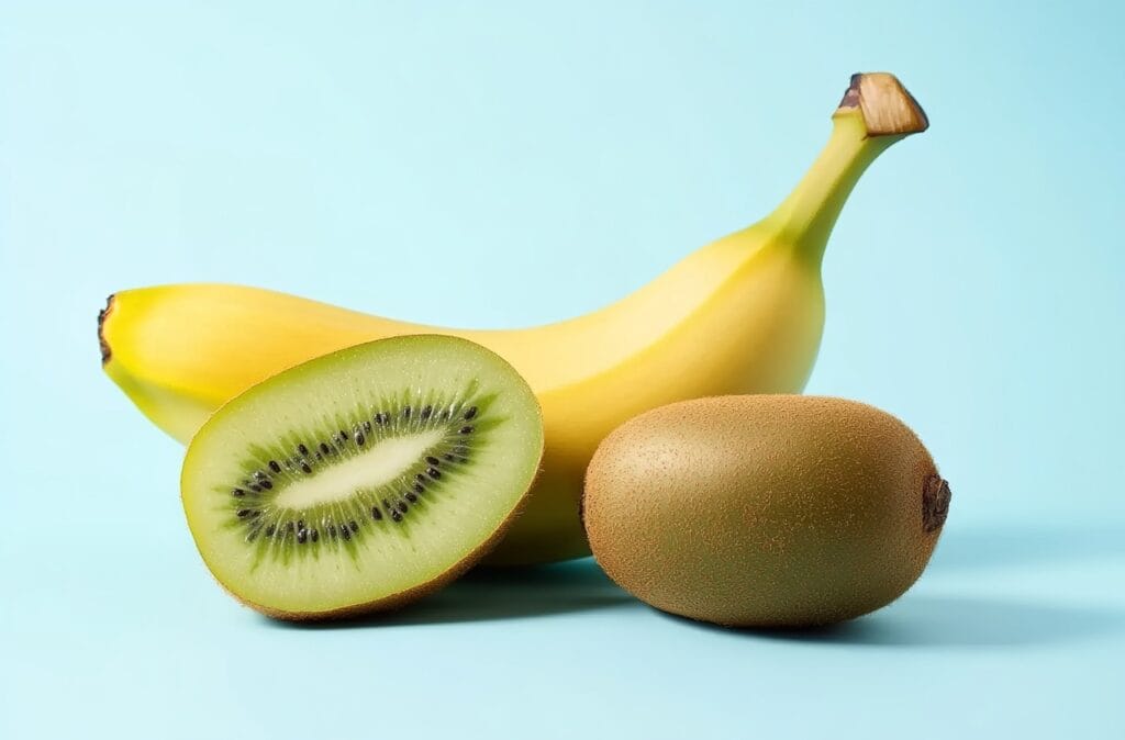 Fresh banana and kiwi fruits that can trigger latex cross-reactions